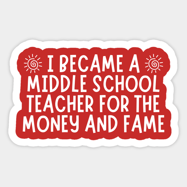 Middle School Funny Teacher Sticker by The WYLD Tribe